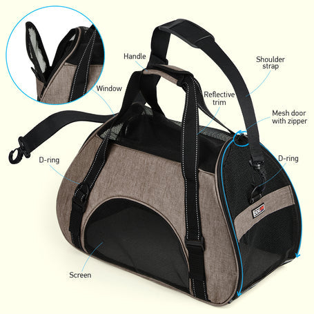 Dogline Gray Pet Carrier Bag