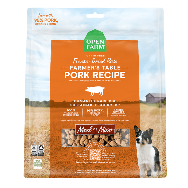 Freeze Dried Raw Farmer's Table Pork Recipe