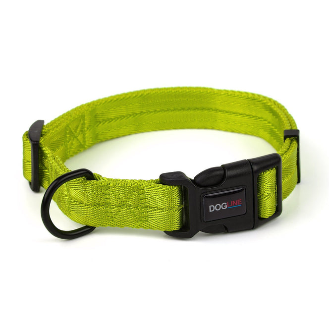 Nylon Flat Collar - Lime Green