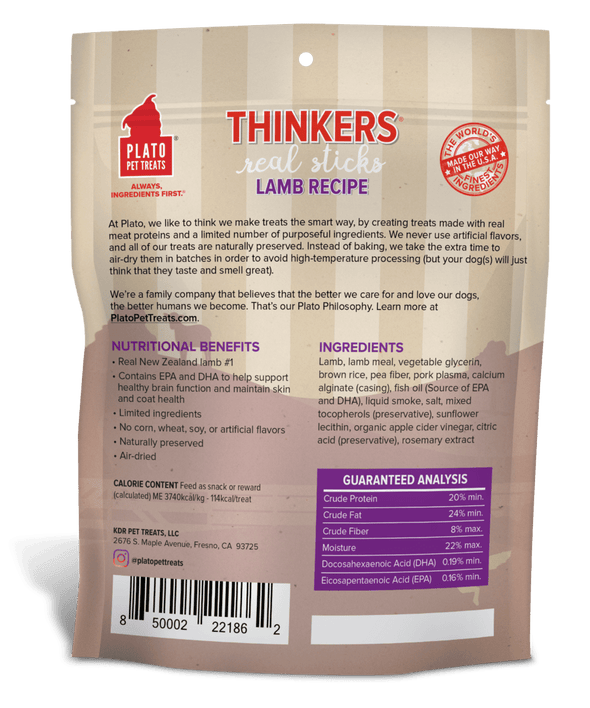 Lamb Thinkers Meat Stick Dog Treats