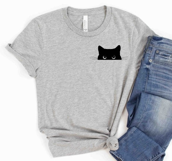 Peeking Cat T-shirt - Unisex