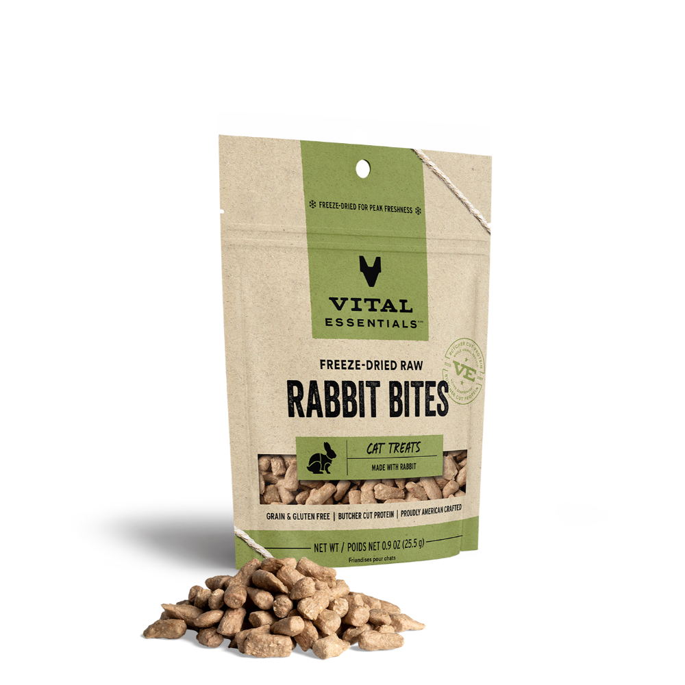 Vital Essentials Freeze-Dried Rabbit Bites Cat Treats