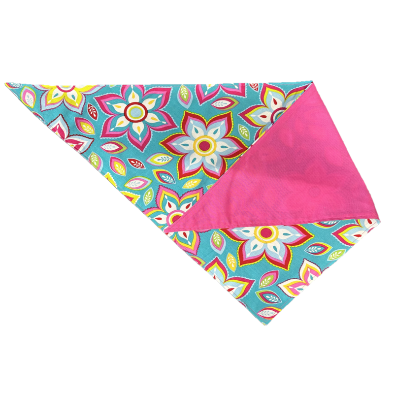 Teal Flower Bandana