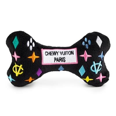 Black Monogram Chewy Vuiton Bone Plush Toy