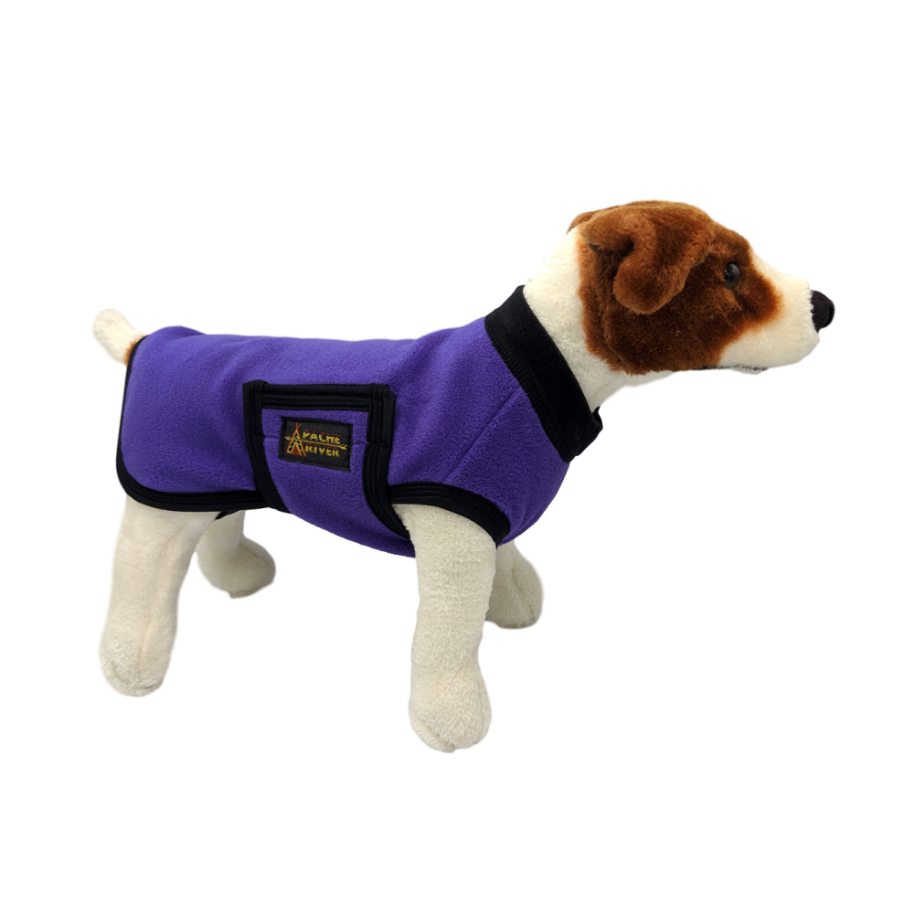 Apache River Purple Fleece Dog Coat