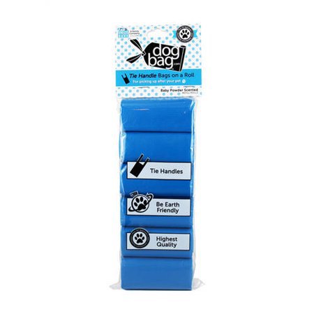 checked Dog Bag Tie Handle Roll Poop Bags Image 2