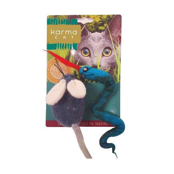 Dharma Dog Karma Cat Karma Cat Mouse & Snake Toy