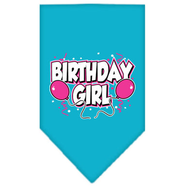 Mirage Pet Products Turquoise Birthday Girl Bandana