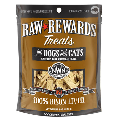 Northwest Naturals Raw Rewards Freeze Dried Bison Liver Treats