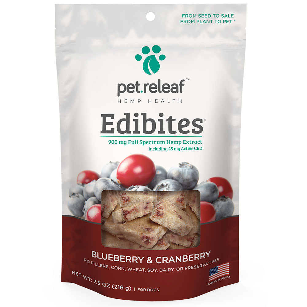 Pet Releaf Blueberry & Cranberry Hemp Oil Edibites