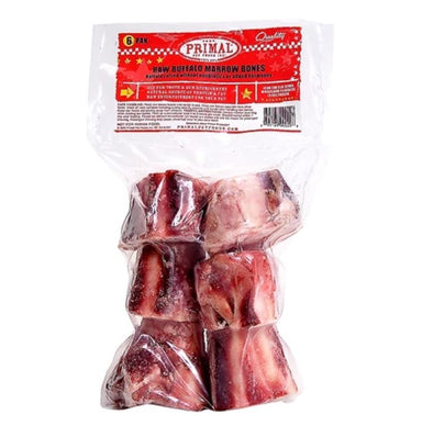 Primal Primal Raw Recreational Buffalo Bones 2 Inch - 6 Pack