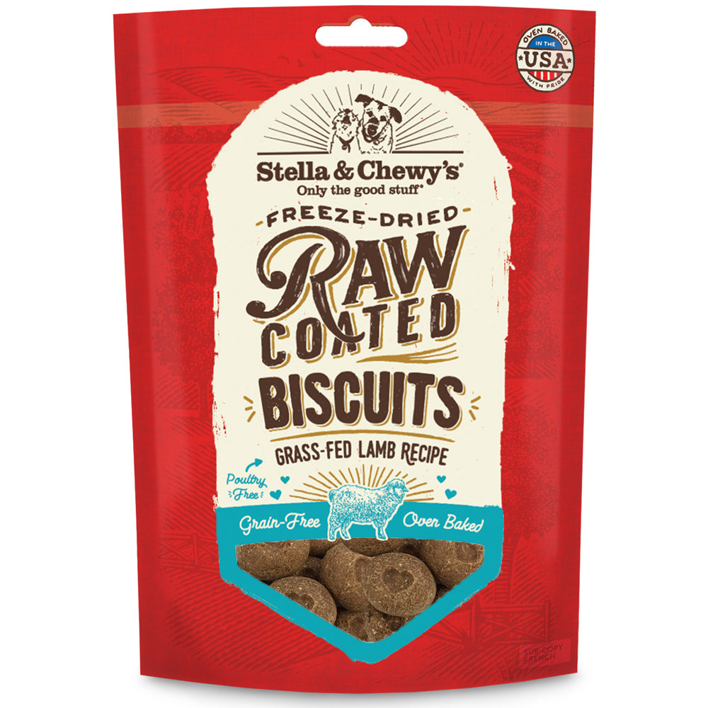 Stella & Chewy's Grass-Fed Lamb Recipe Raw Coated Biscuits