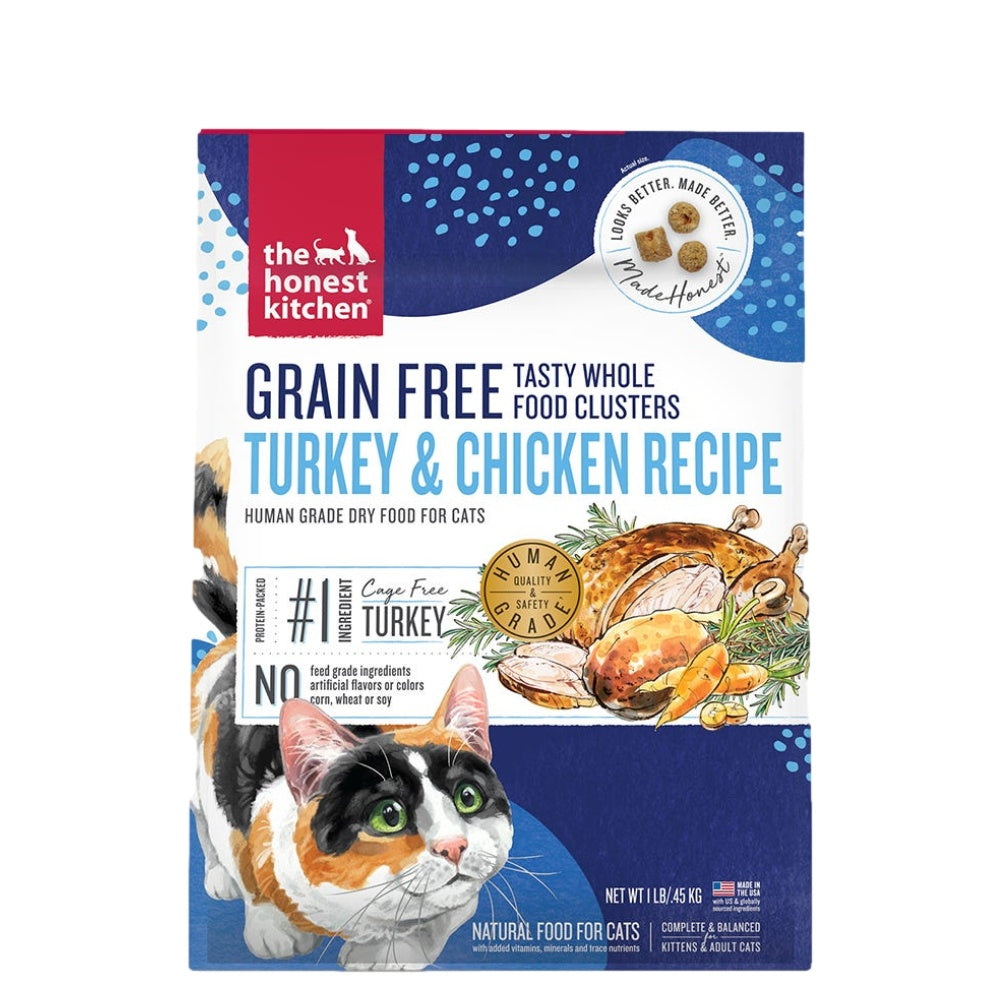 The Honest Kitchen Grain Free Turkey & Chicken Clusters Dry Cat Food