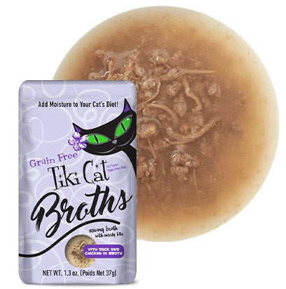 Tiki Pets Tiki Cat Broths With Duck & Chicken