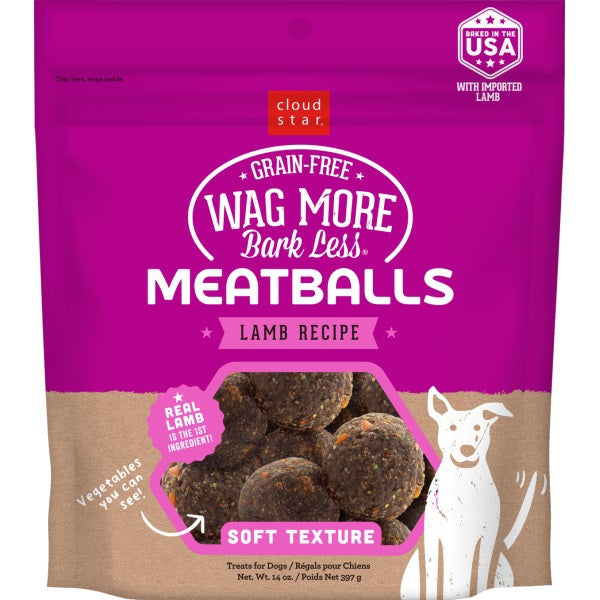 Cloud Star Wag More Bark Less Grain Free Lamb Meatballs