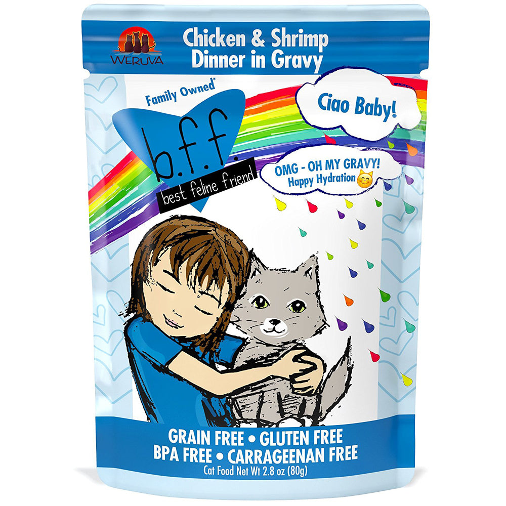 Best Feline Friend Oh My Gravy! Ciao Baby! Chicken & Shrimp Pouch