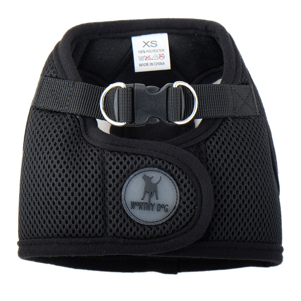 The Worthy Dog Black Sidekick Harness Vest