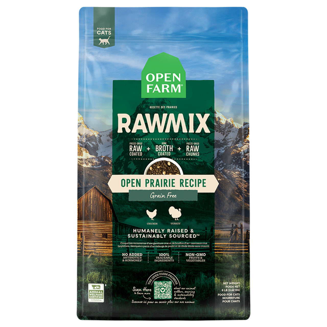 Open Prairie Grain-Free RawMix for Cats