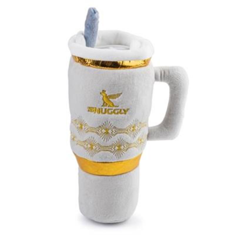 Holiday Snuggly Cup -  Ivory w/Gold Embroidery