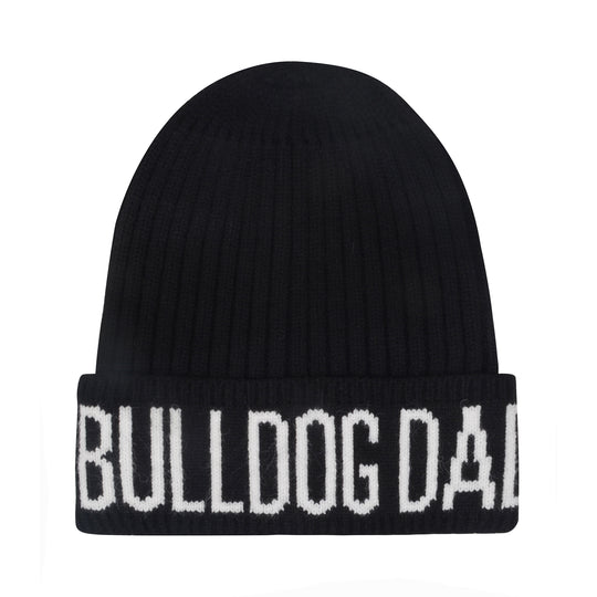 Bulldog Dad Black/White Beanie