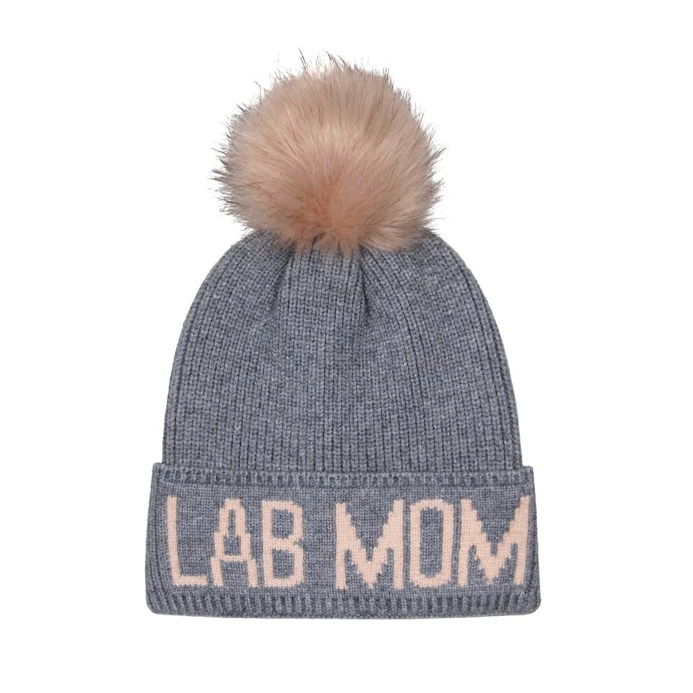 Lab Mom Gray/Pink Hat