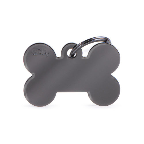 Basic Black Brass Big Bone ID Tag