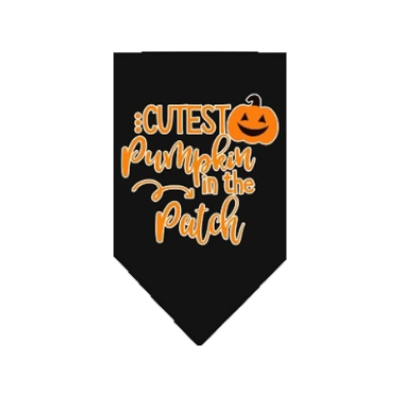 Cutest Pumpkin In The Patch Bandana - Black