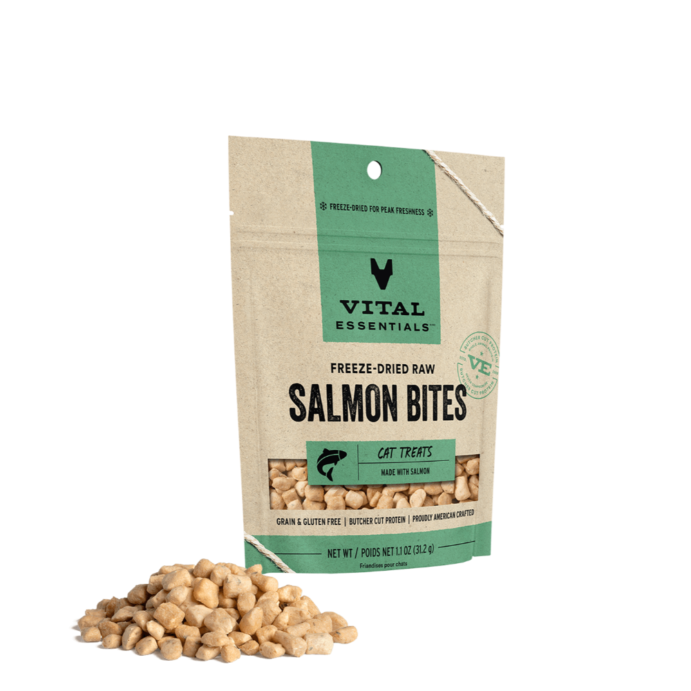 Vital Essentials Freeze-Dried Salmon Bites Cat Treats