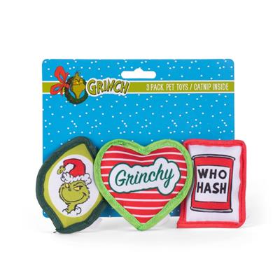 The Grinch Canvas Catnip Cat Toy Set