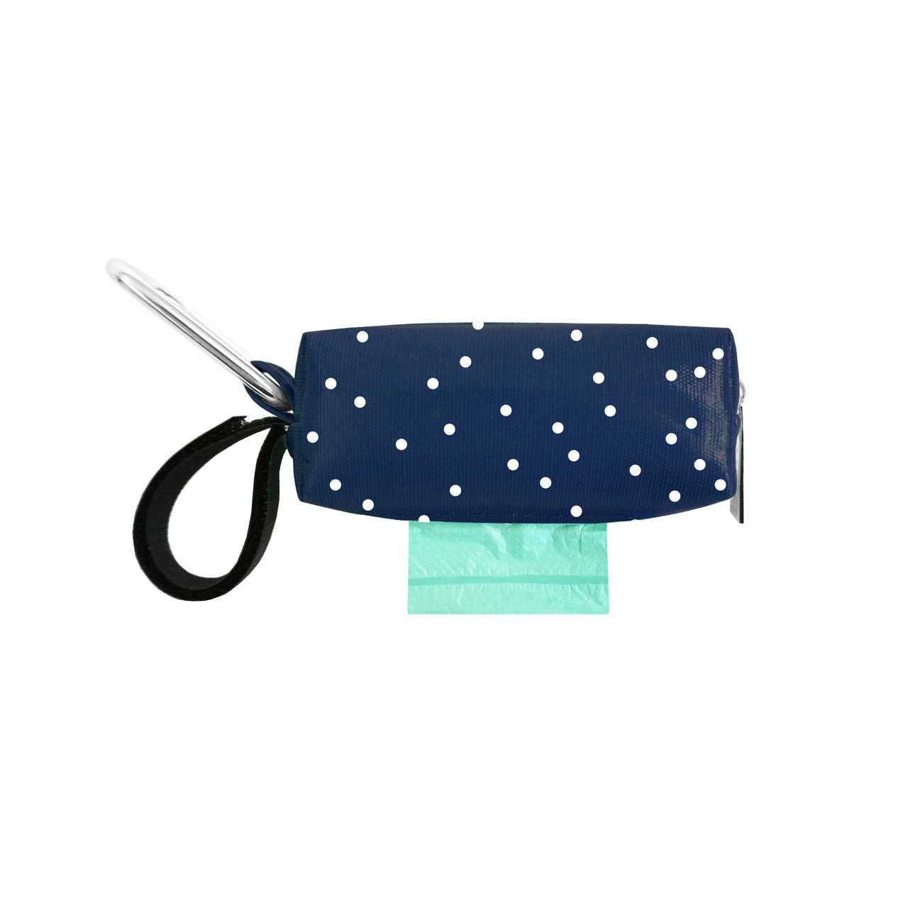 Doggie Walk Navy with White Dots Duffel Poop Bag Holder