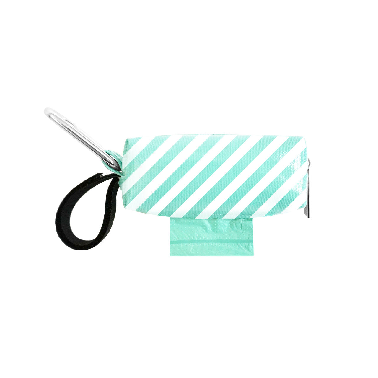 Doggie Walk Seafoam Stripe Duffel Poop Bag Holder