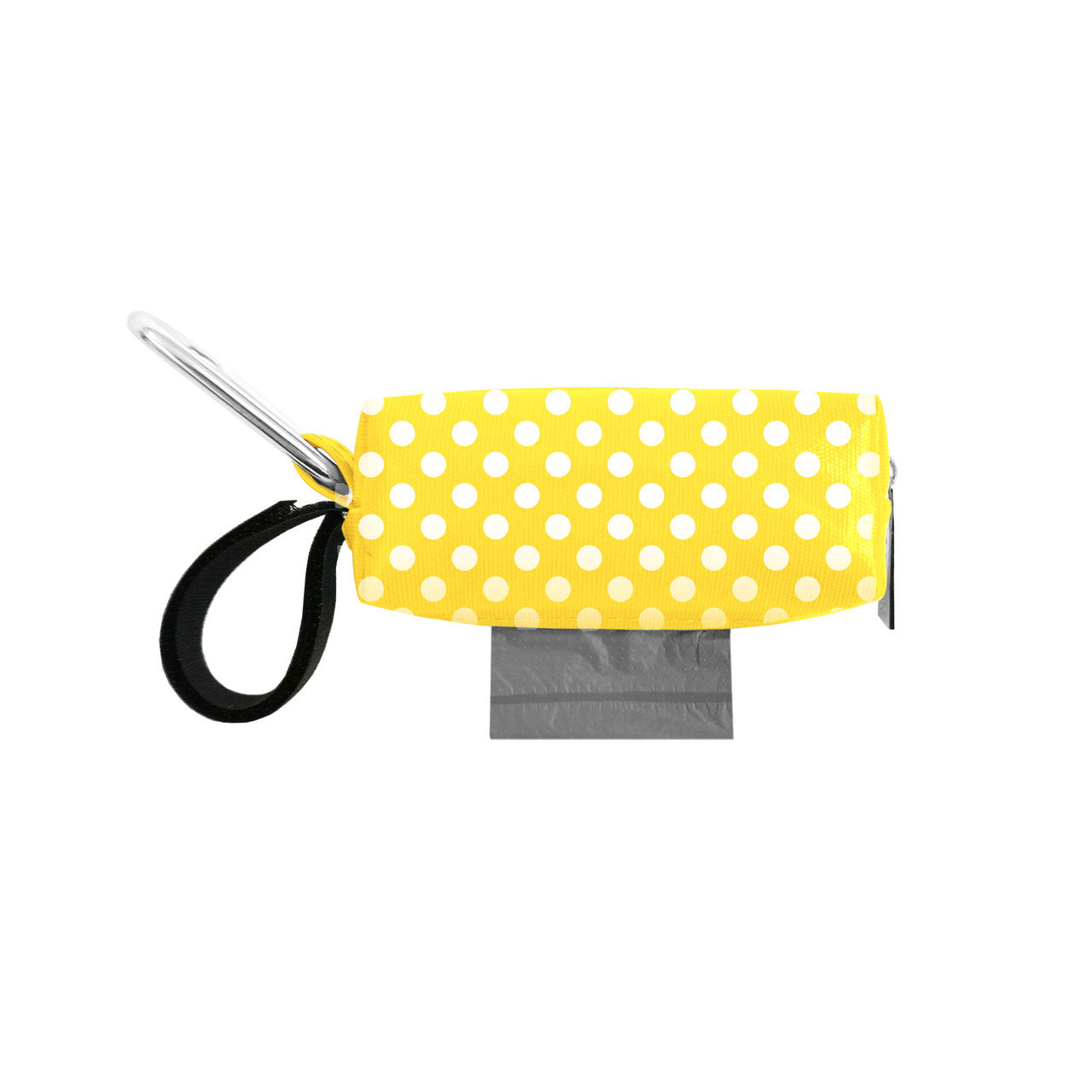 Doggie Walk Yellow with White Dots Duffel Poop Bag Holder