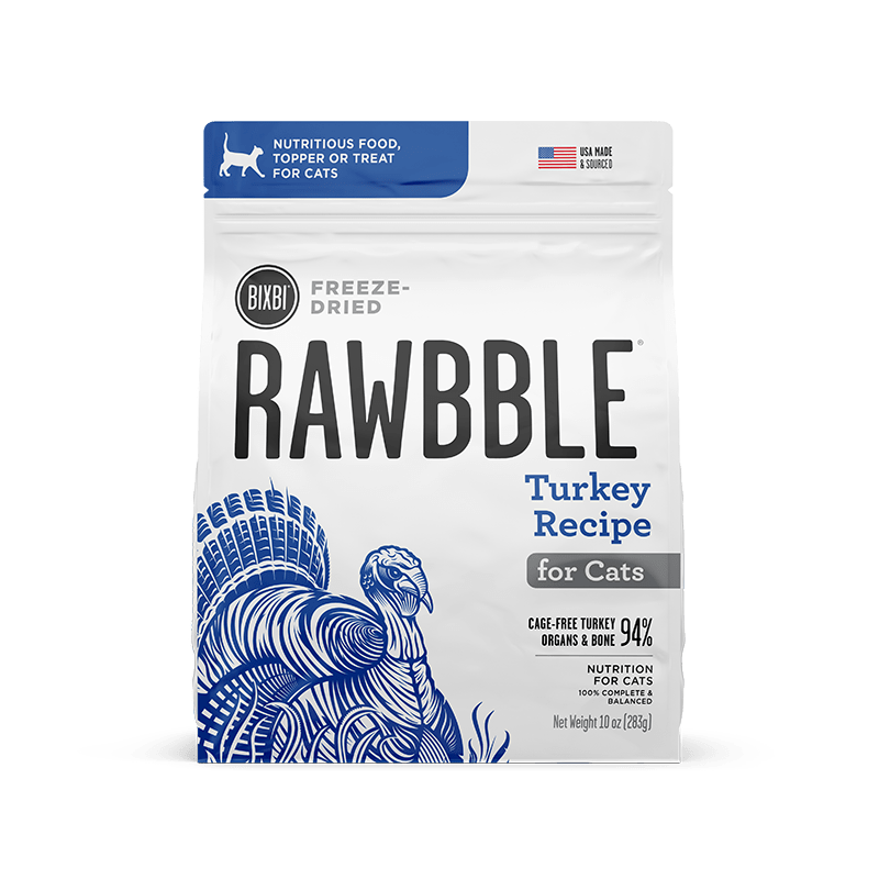 Rawbble Freeze Dried Cat Food Turkey Recipe