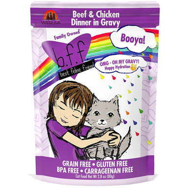 Best Feline Friend Oh My Gravy! Booya! Beef & Chicken Pouch