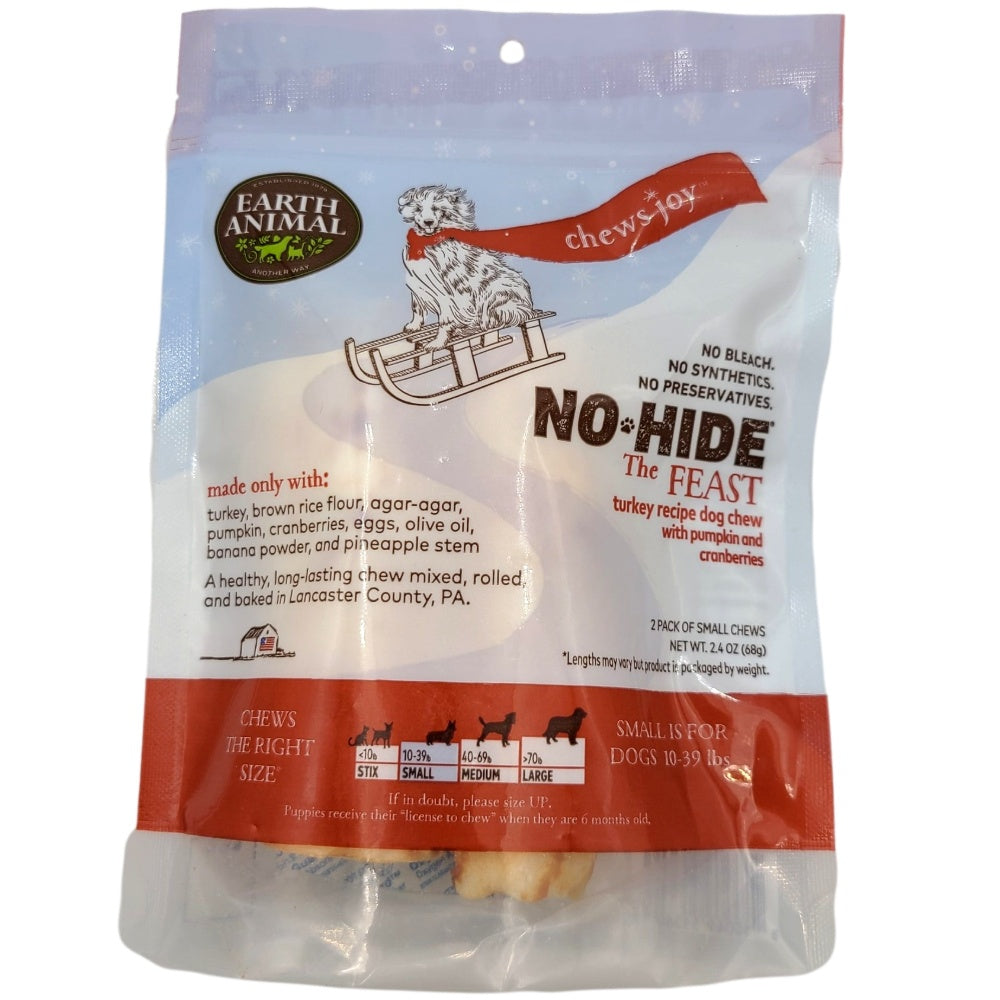 Earth Animal No-Hide Bagged Holiday Chews