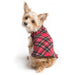 Gold Paw Series Red Tartan Stretch Fleece Pullover