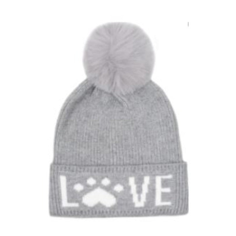 Love Paw Gray/White Hat