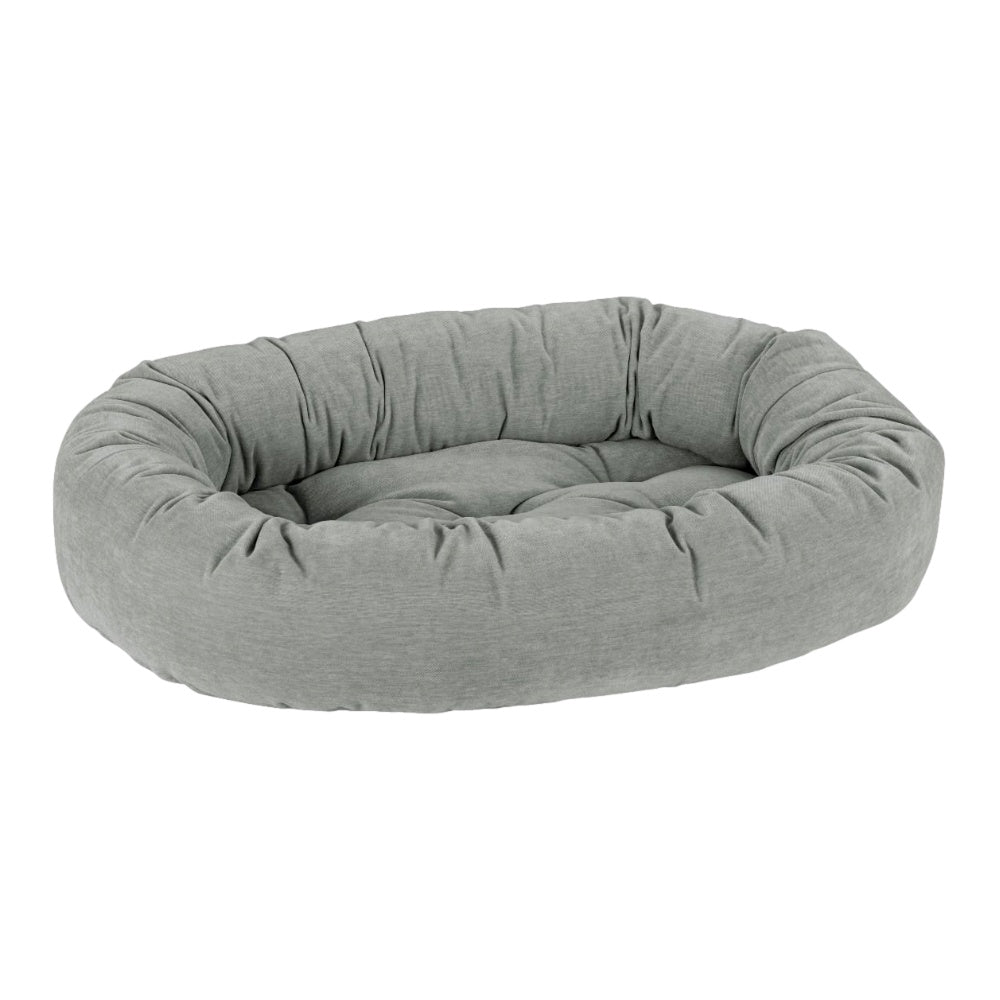 Oyster Microvelvet Donut Dog Bed