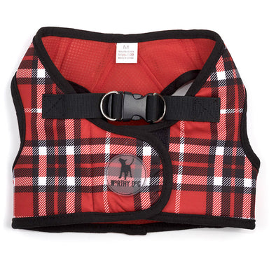 The Worthy Dog Red Plaid Sidekick Harness Vest