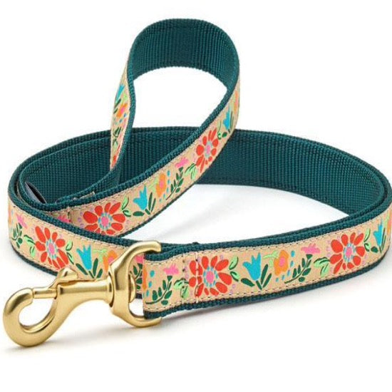 checked Tapestry Floral Dog Collar Image 2