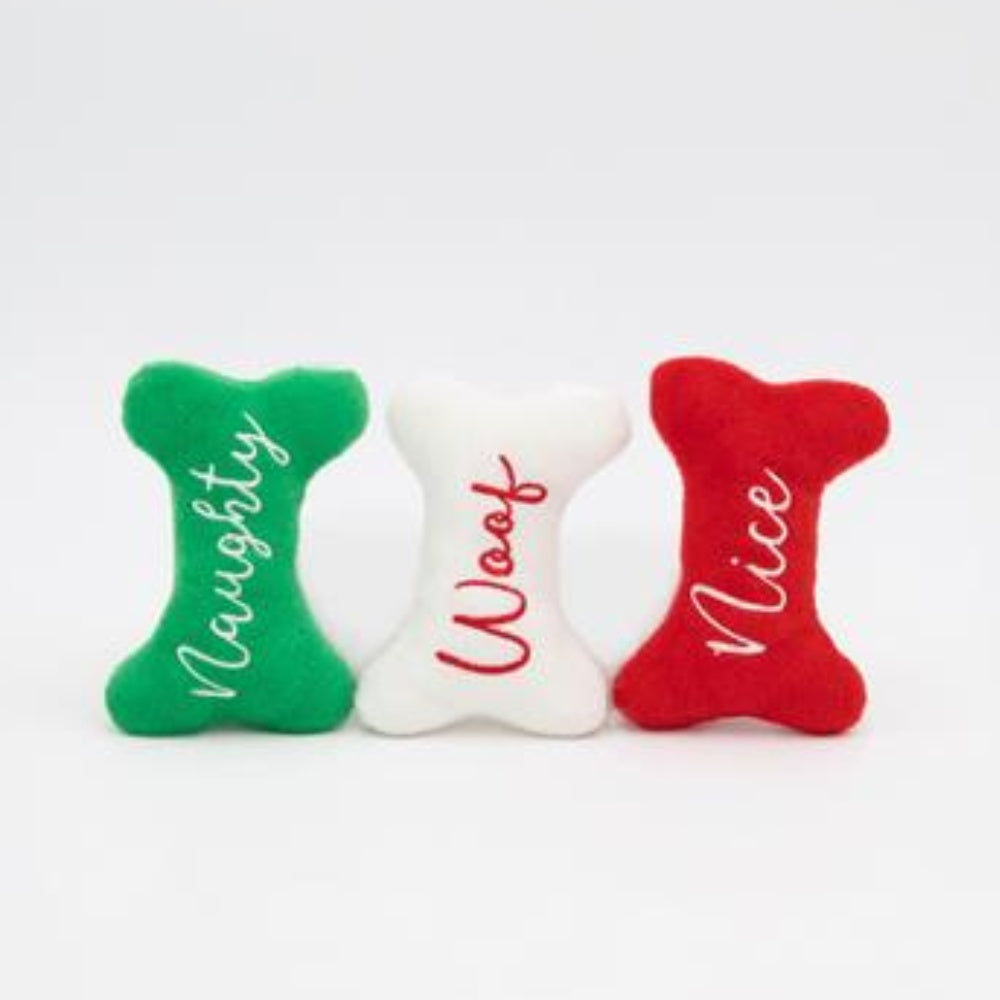 ZippyPaws Holiday Miniz Naughty and Nice - 3pc