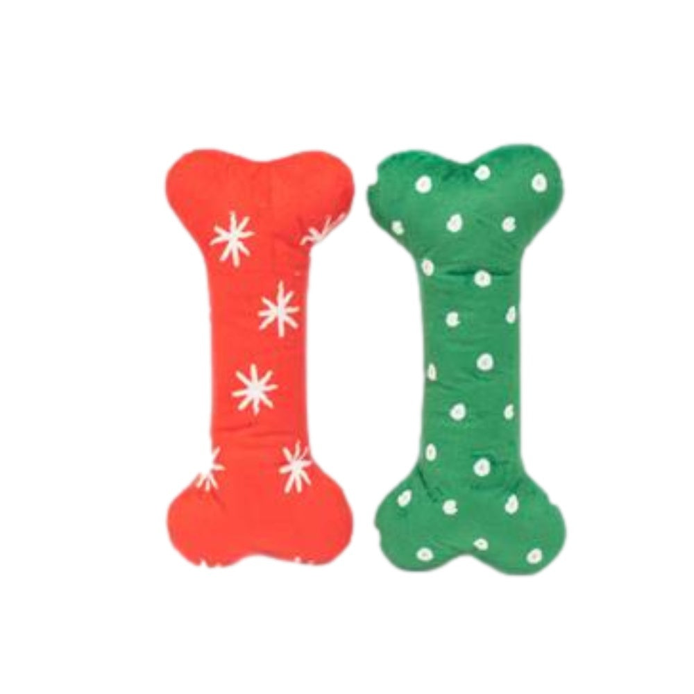 ZippyPaws Holiday Pattern Bones - 2pk